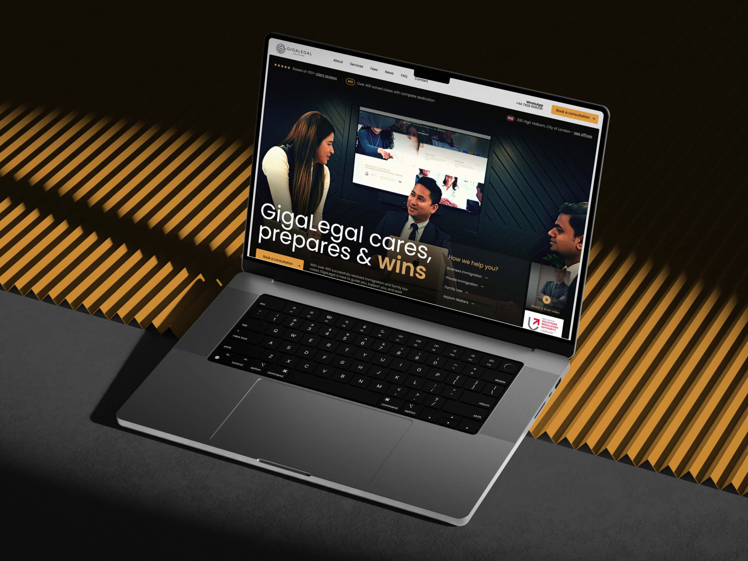 ICP-based design and full Webflow solution for a London law firm GigaLegal